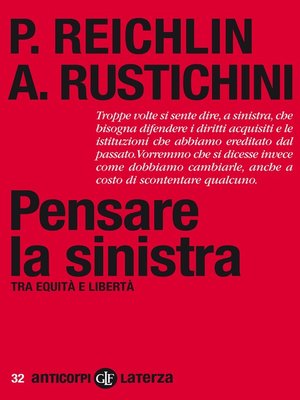 cover image of Pensare la sinistra